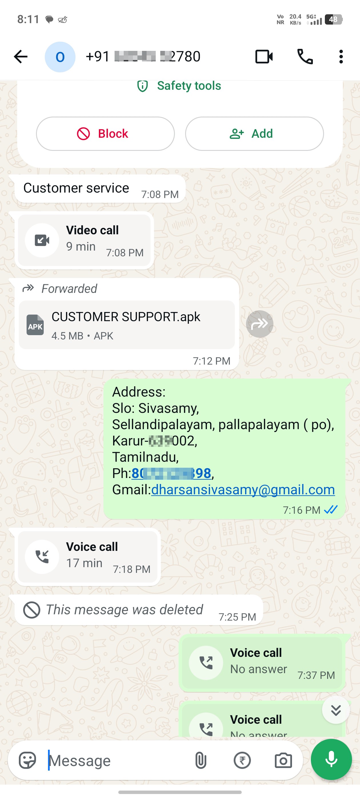courier service name  to new  scammer