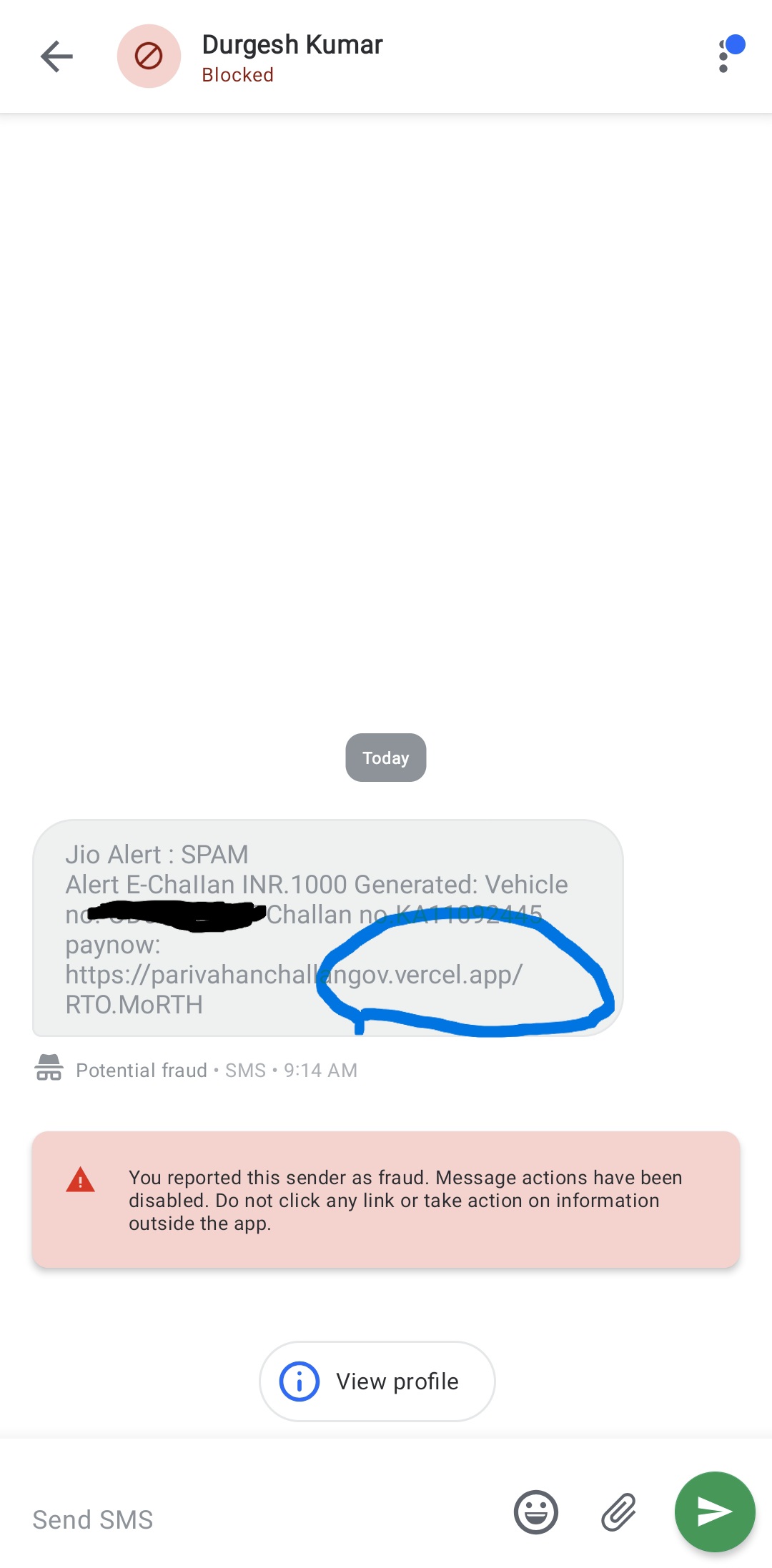 SCAM ALERT !! FAKE RTO CHALLAN