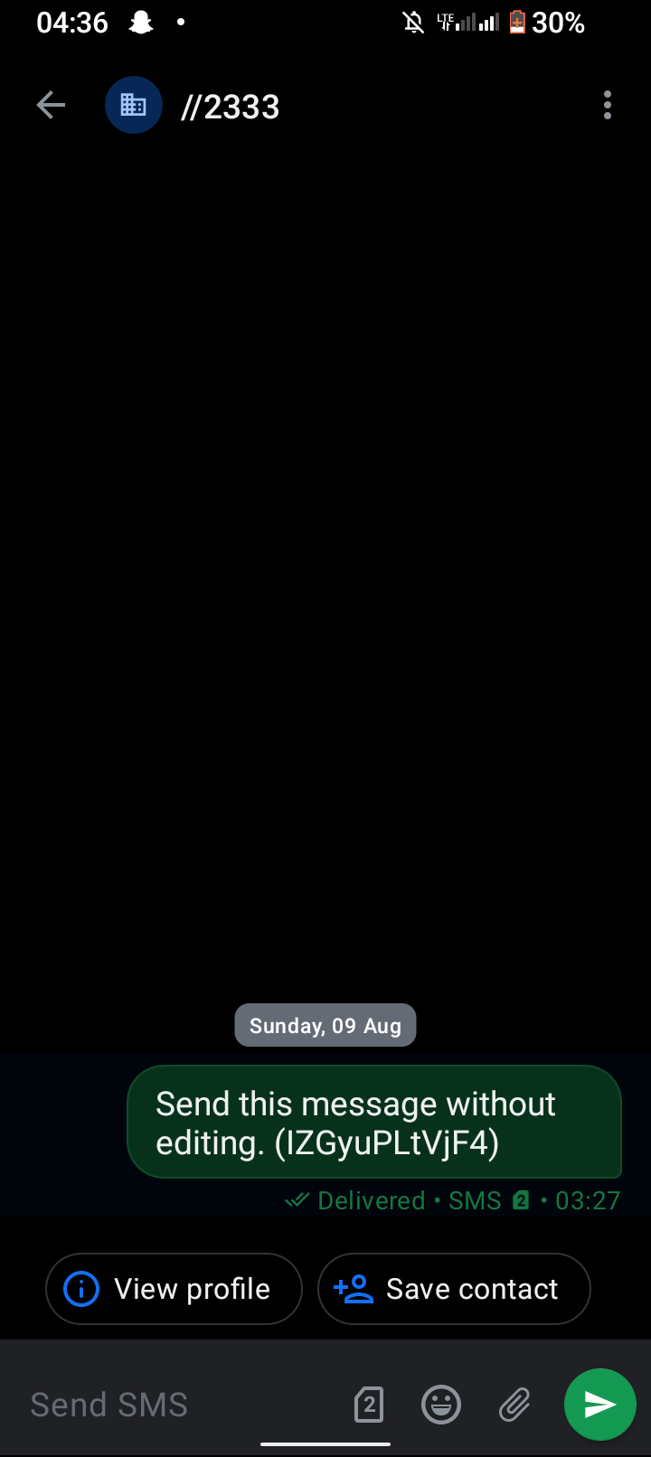 User not found