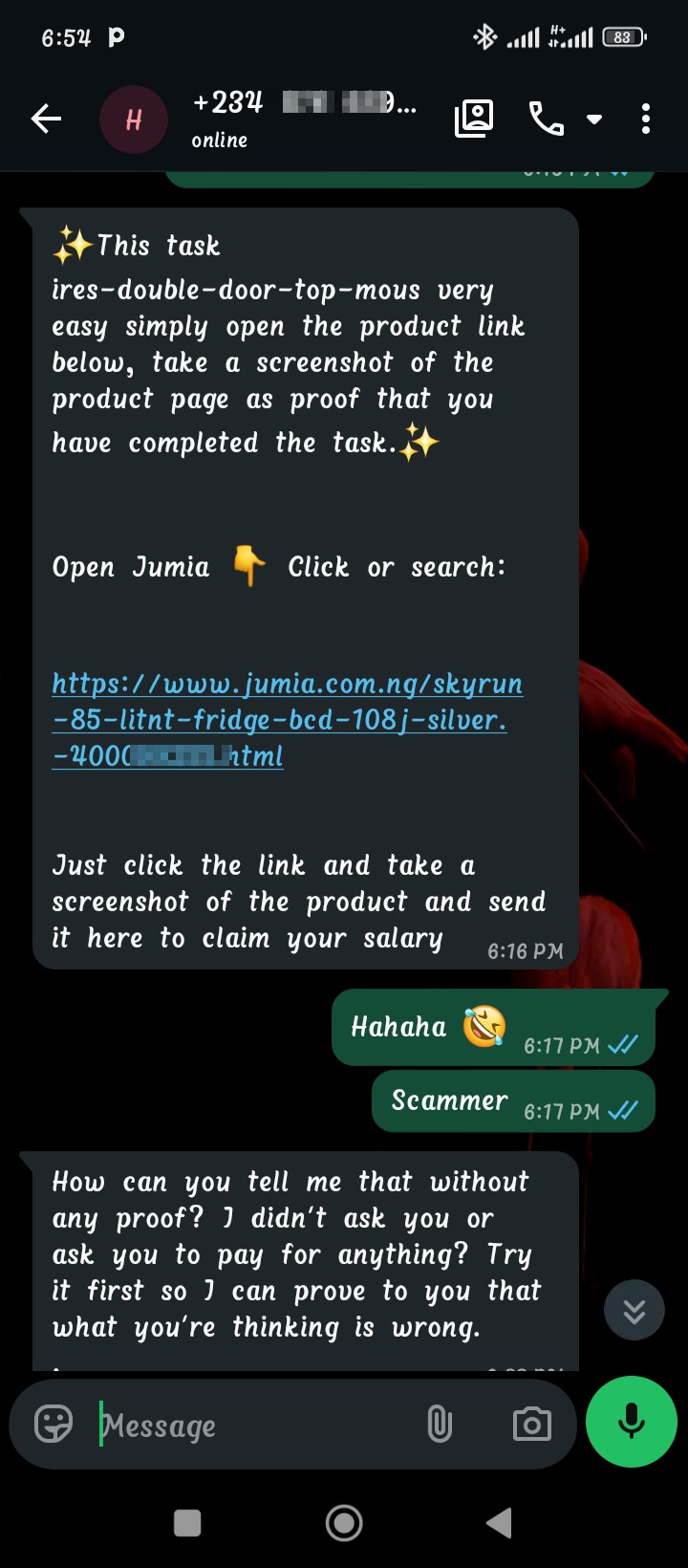 Jumia is now scam 😢