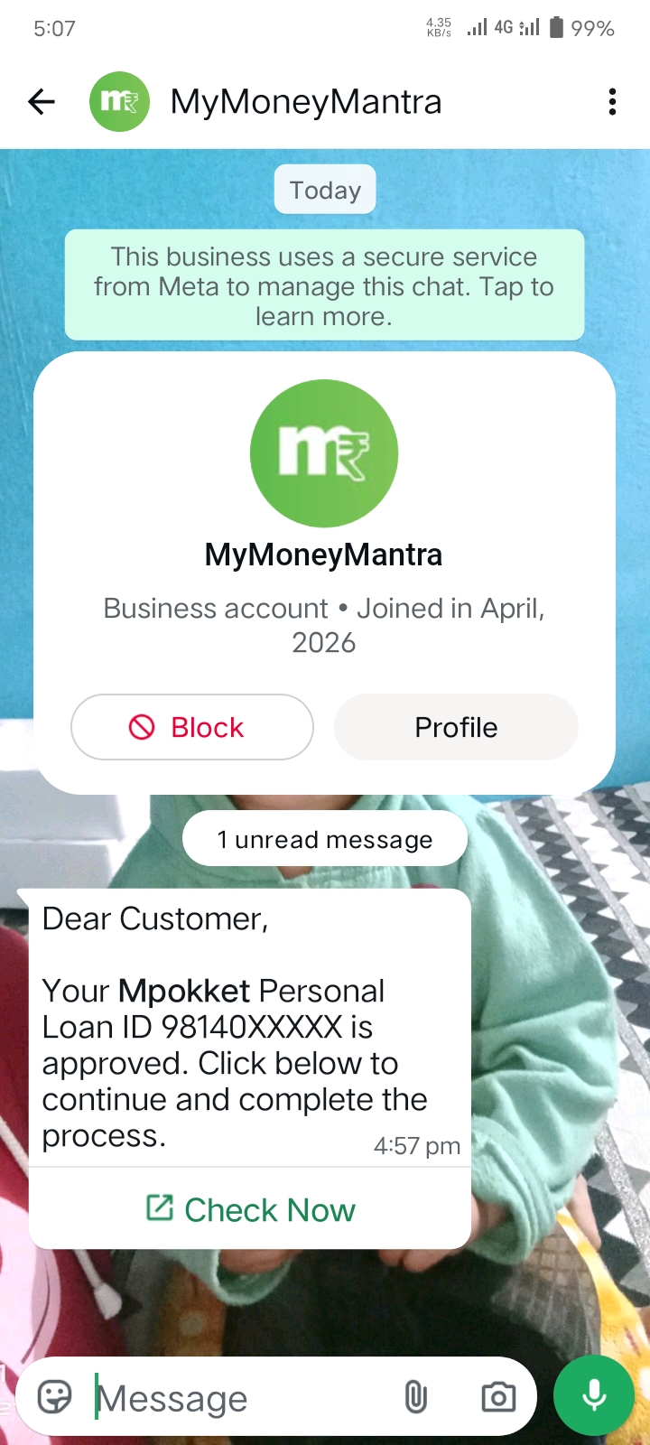 I did not take a loan, yet I am still receiving these messages.