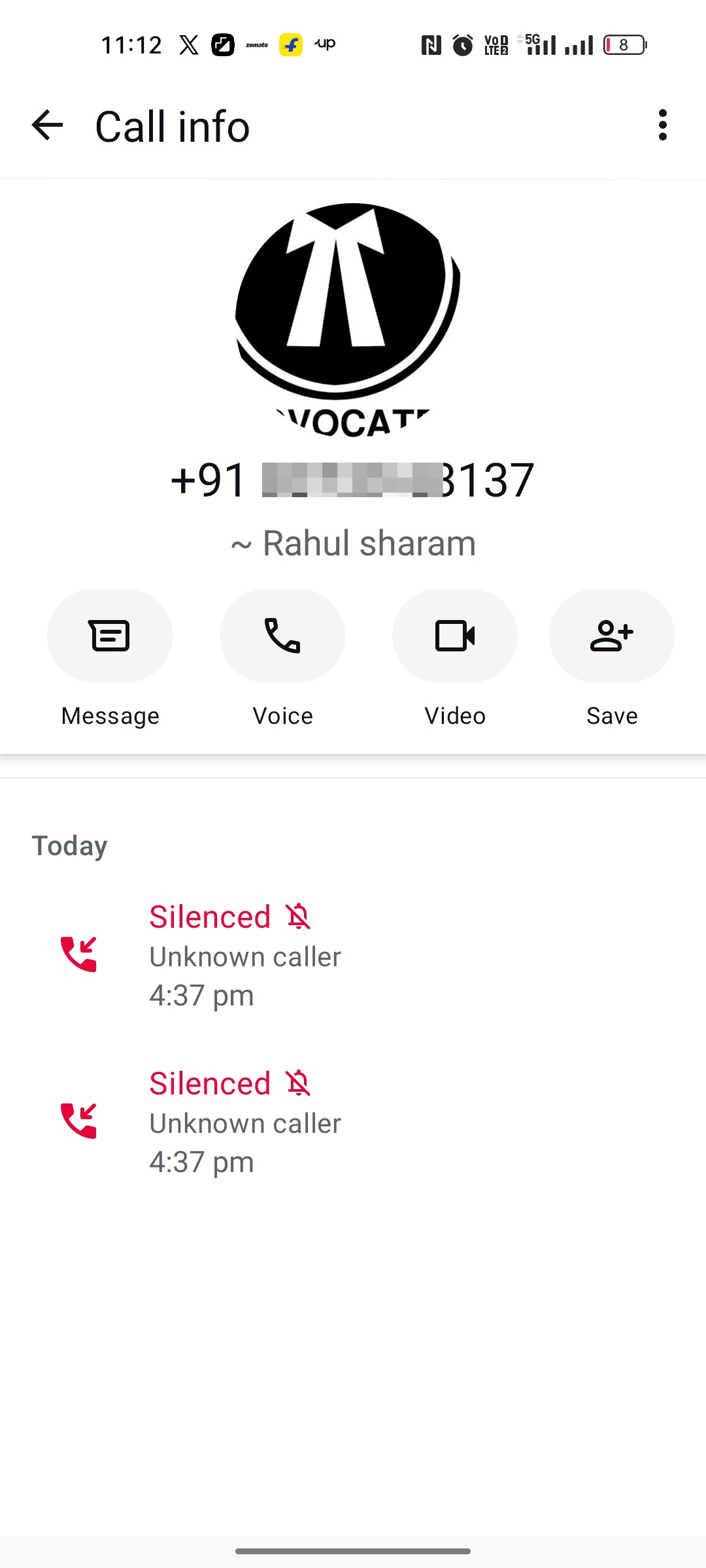 Fake legal advocate calls from [PHONE]