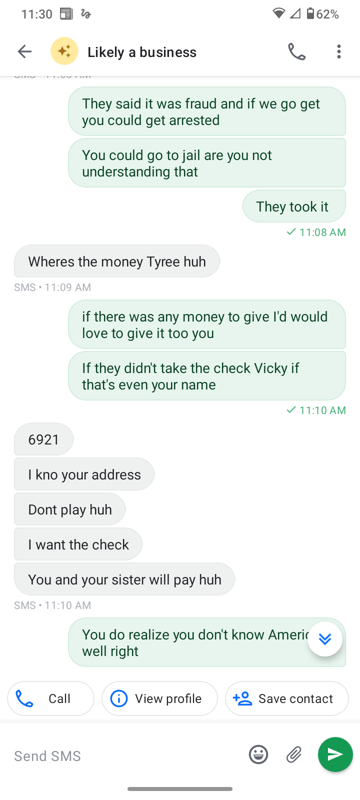 The mind of a scammer:the Vicky saga 