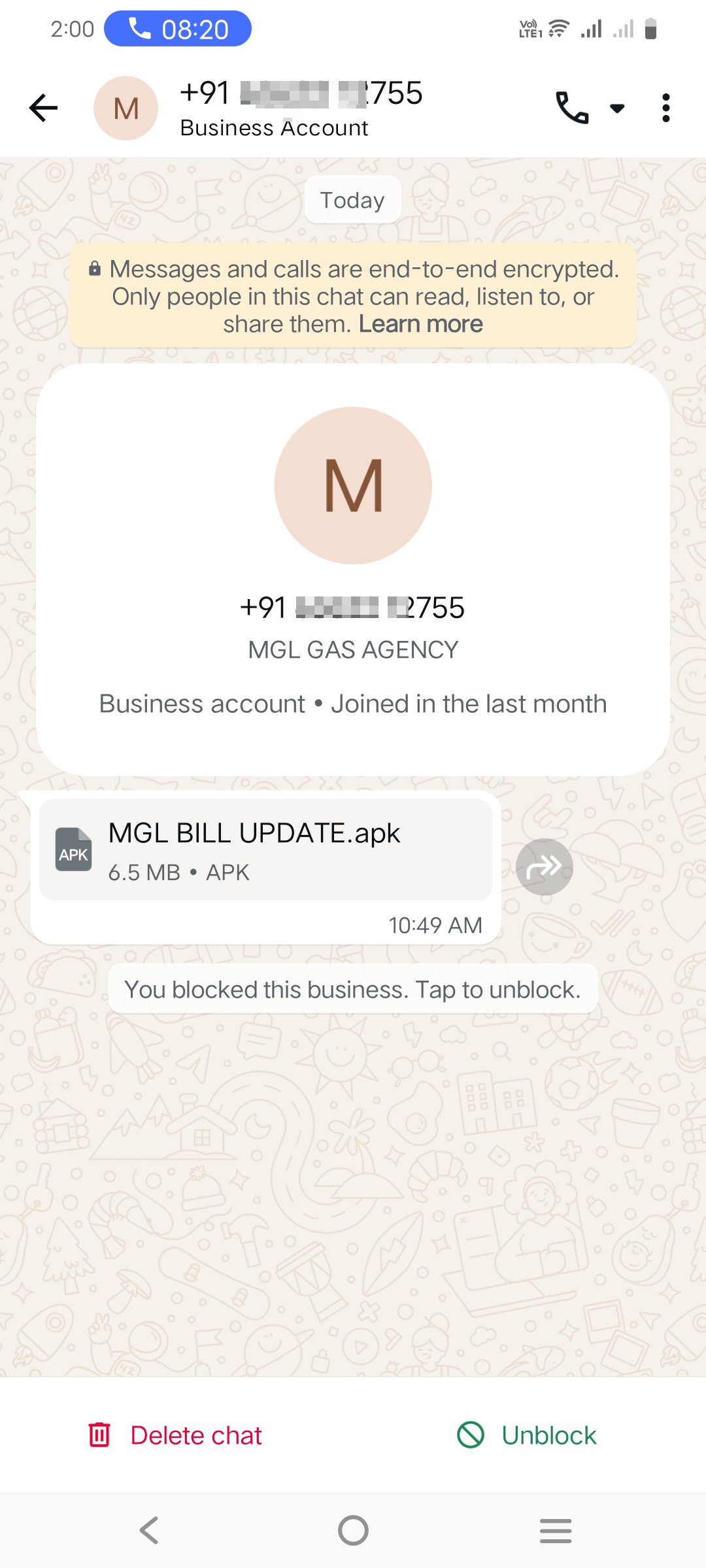 Scammer on the name of MGL