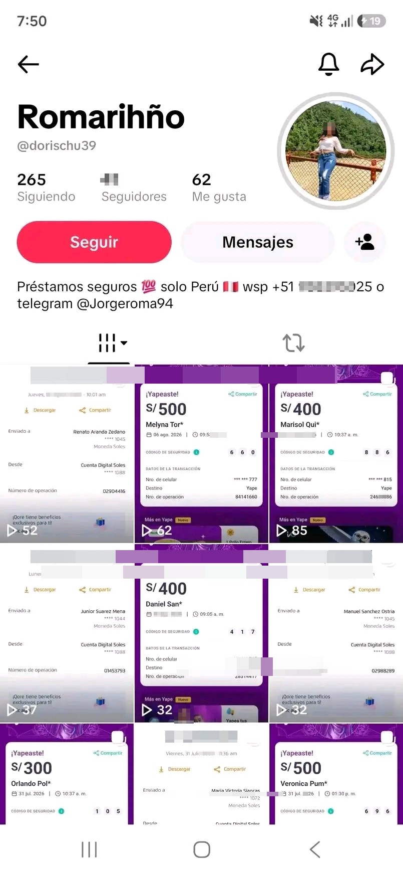 scammer "Jorge Romario de la Cruz Guerra" - image 2