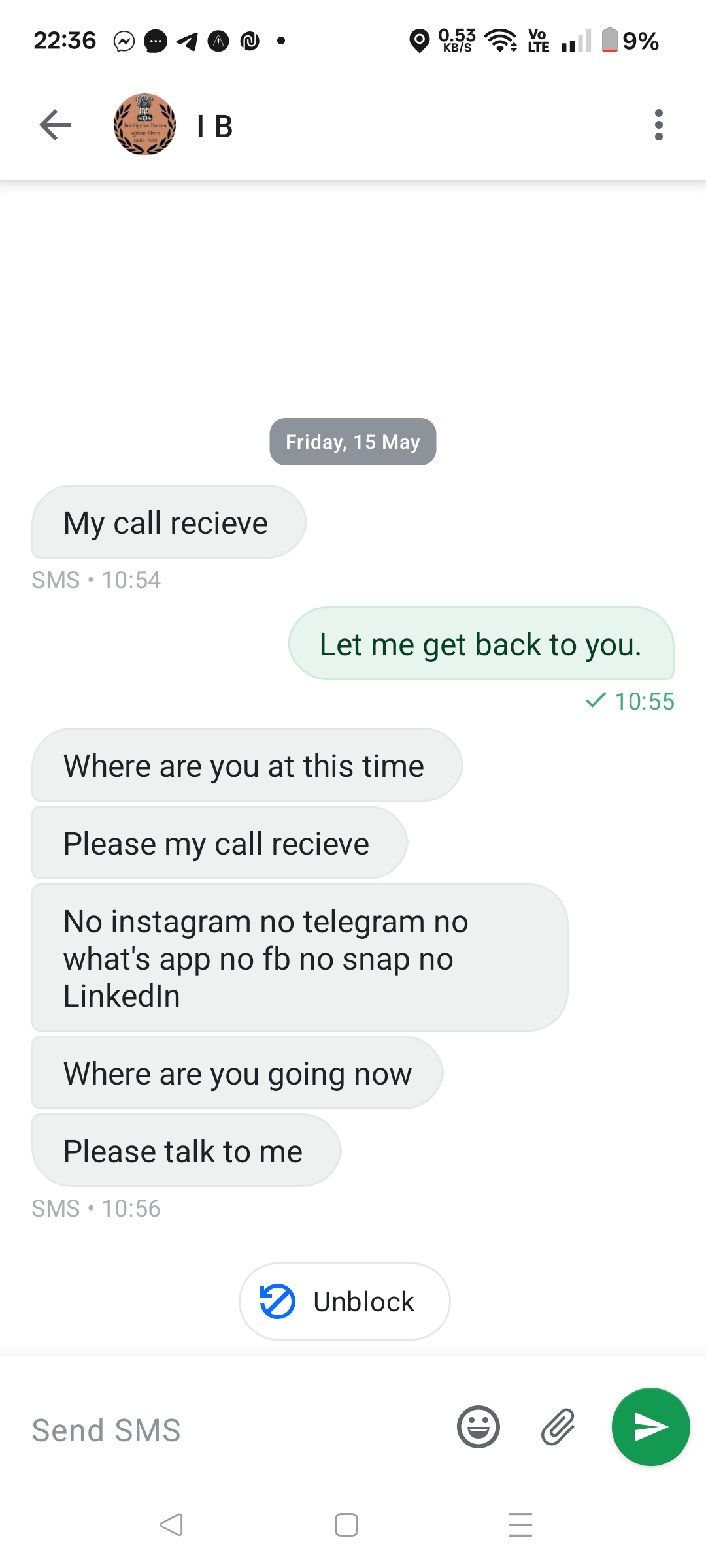 got my no. while calling another person 