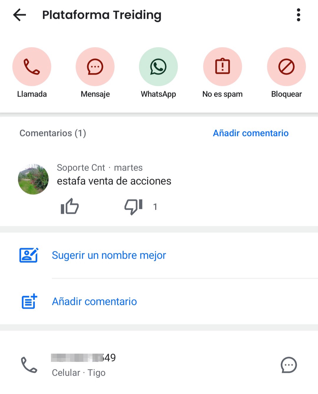 scam call