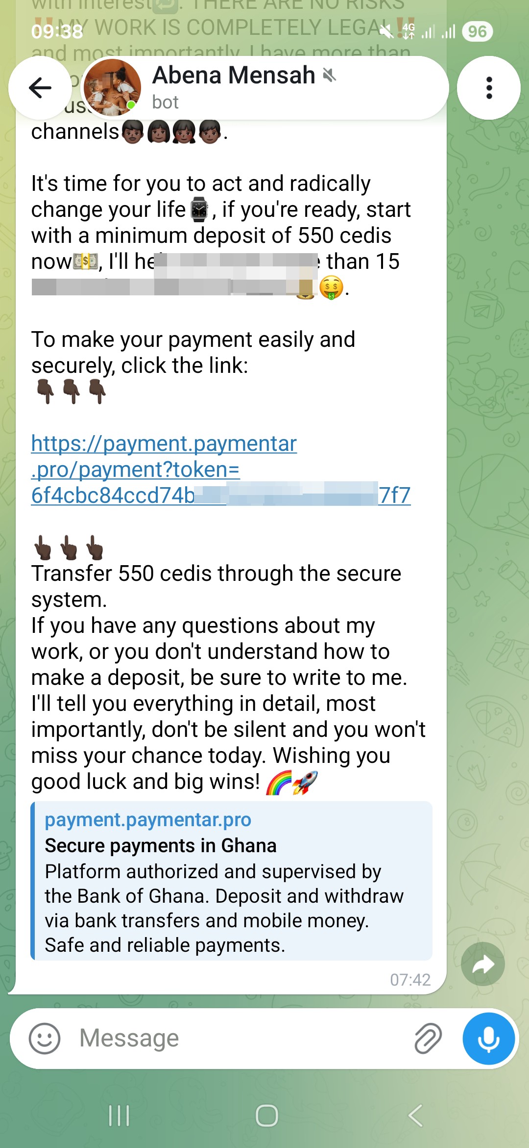 is abena mensah a scam on telegram 