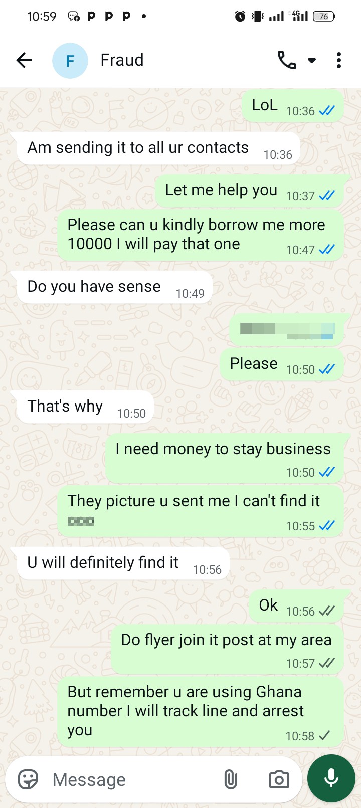 loan scammers are threatening me 