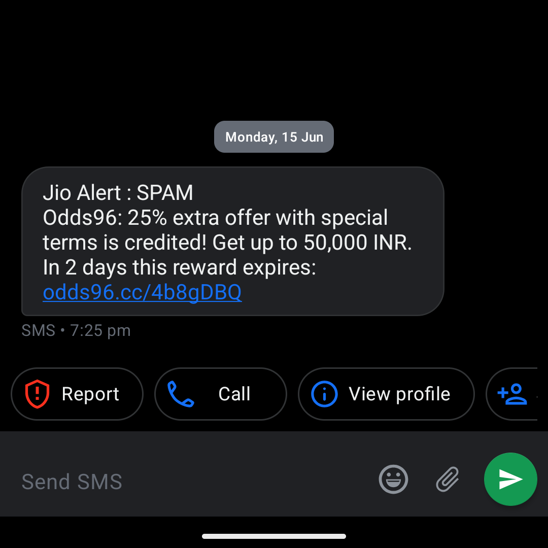 This is fake message and not click here new fraud scam's