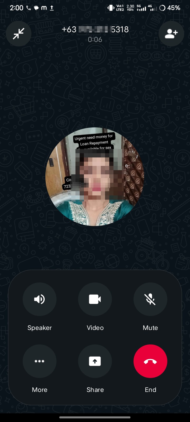 I am being blackmailed from [PHONE]