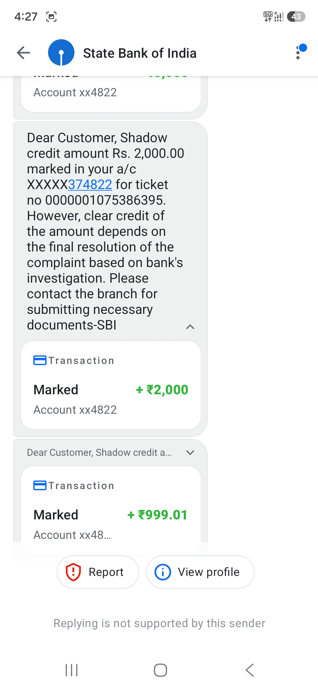 account scam