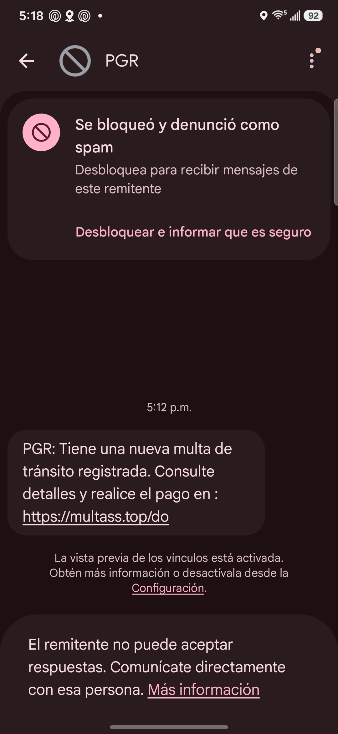 SMS scams