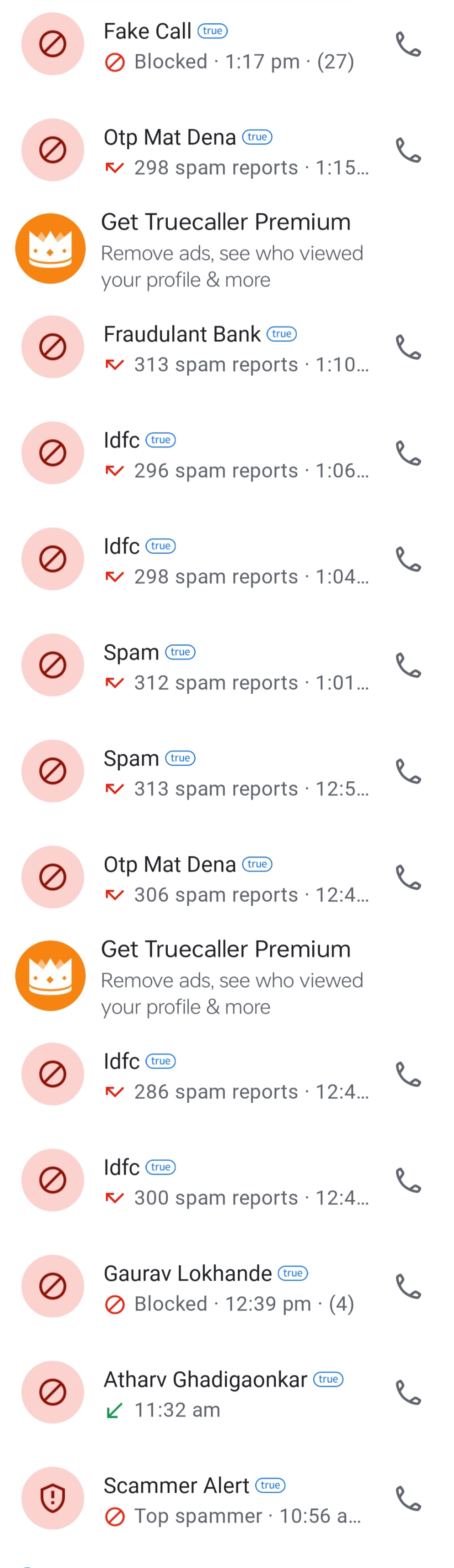spam calls