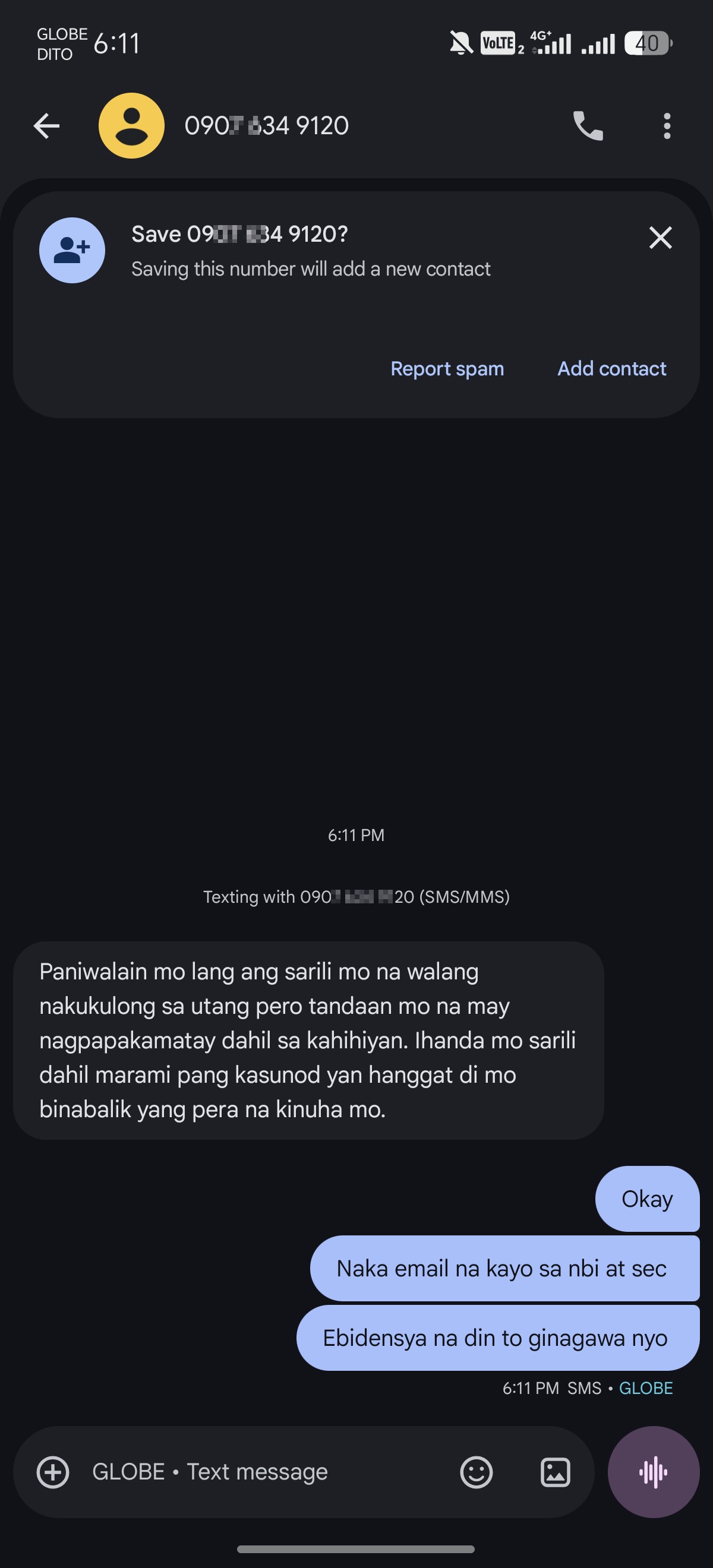 loan shark harassment 