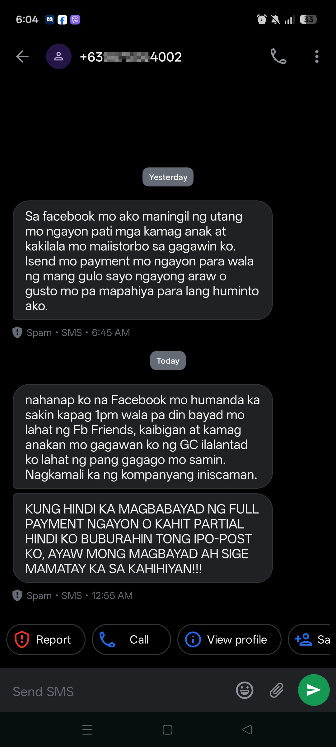 Is it a scam or just threats?