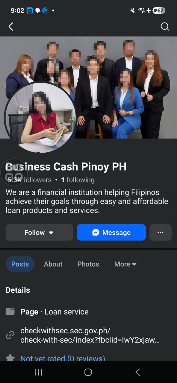 beware of this fb page and this name, so no one will be scammed anymore