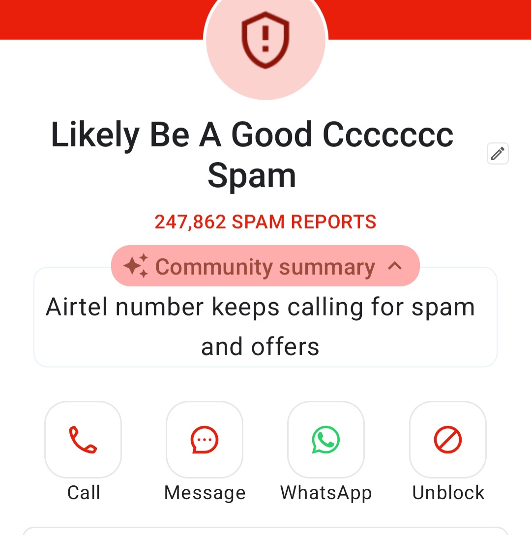 airtel spam