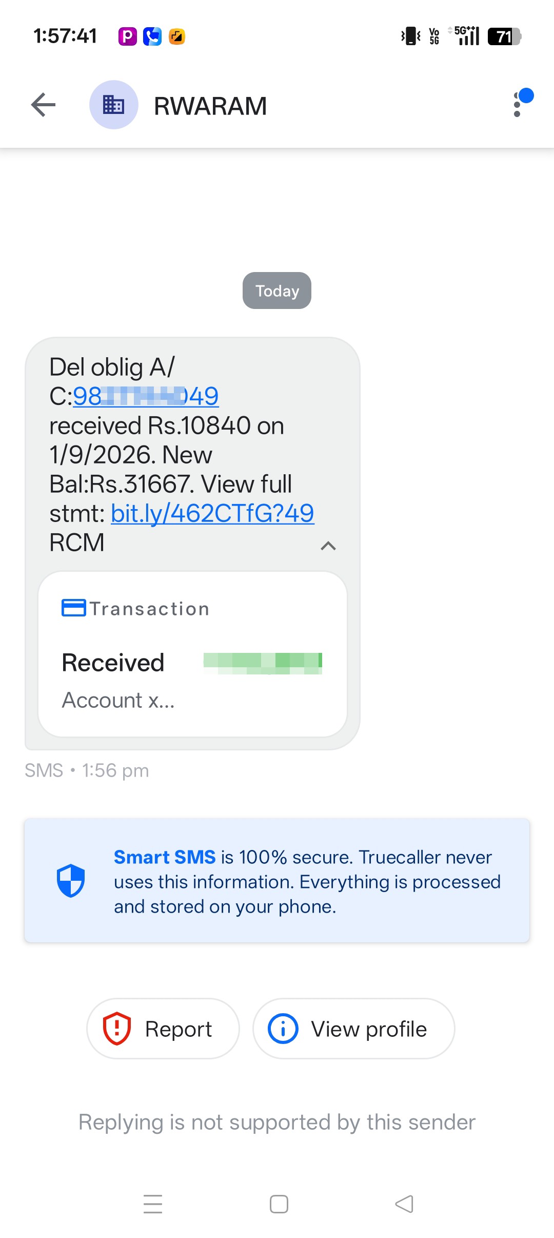 scam payment...