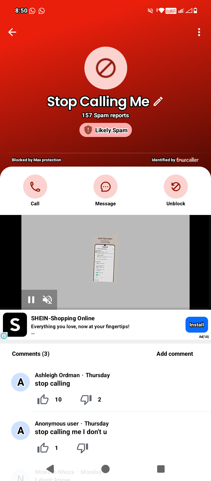 Scam discovery 
