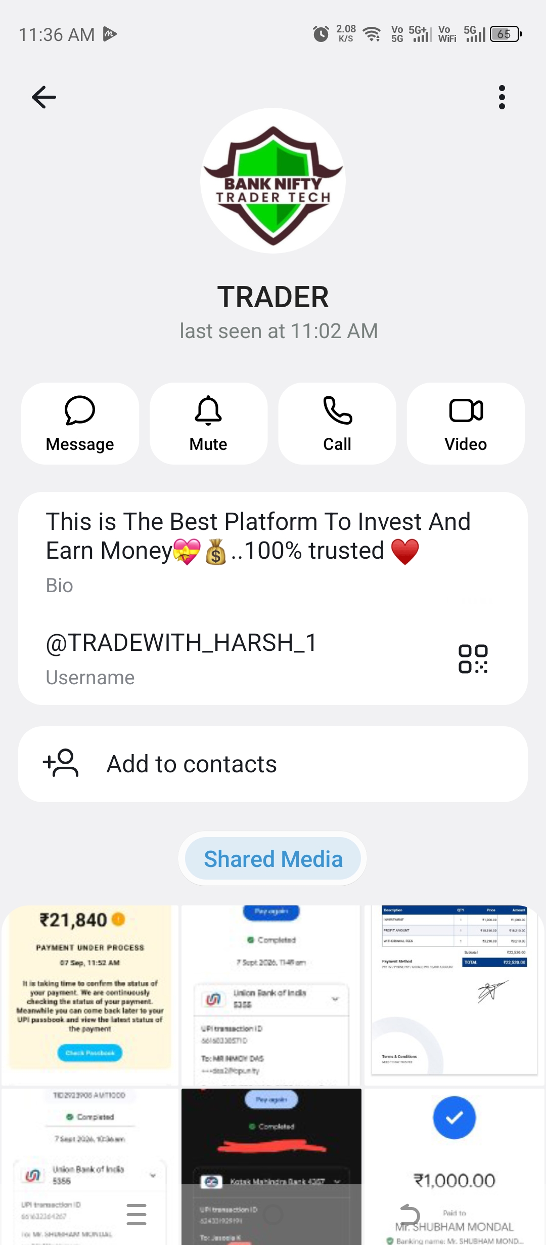 telegram investment scam - image 2