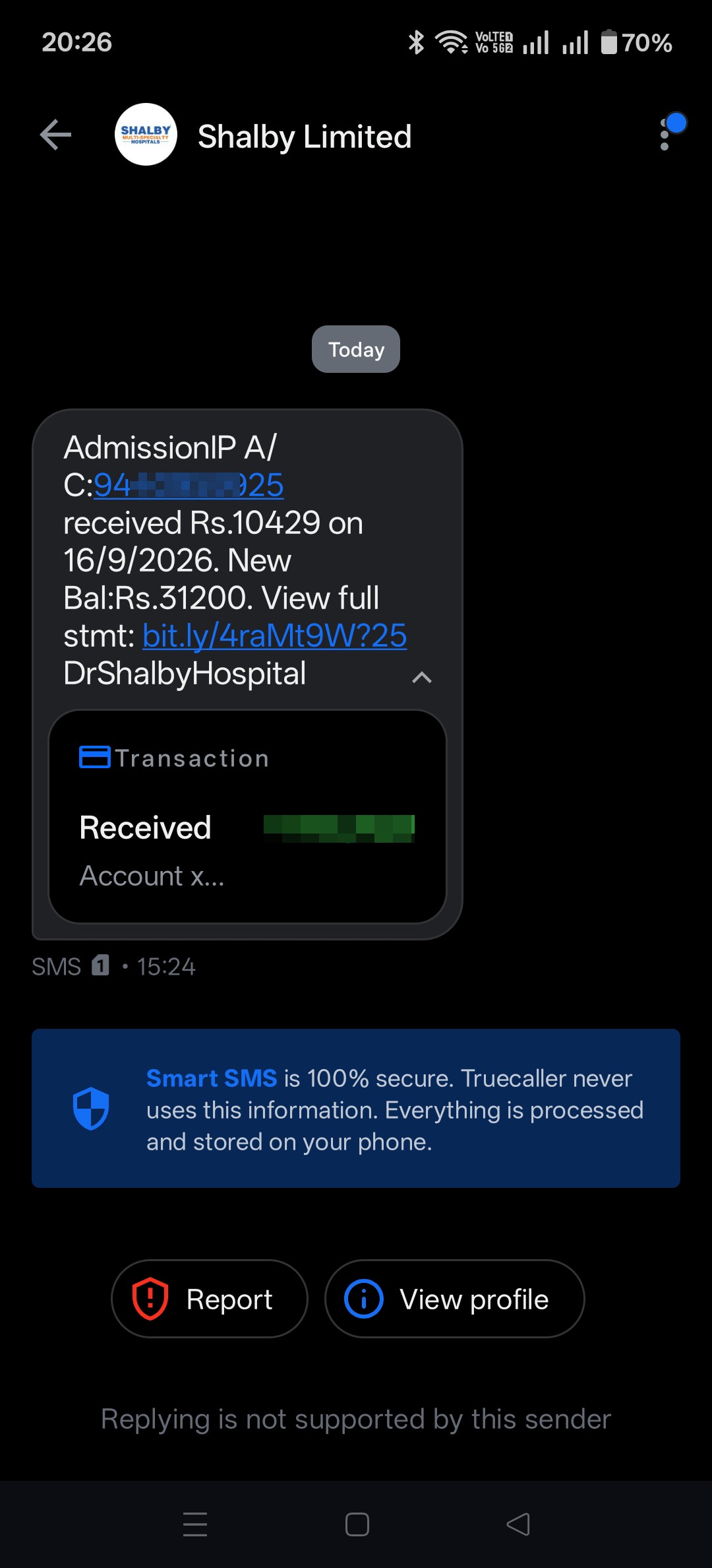 CREDITED SCAM