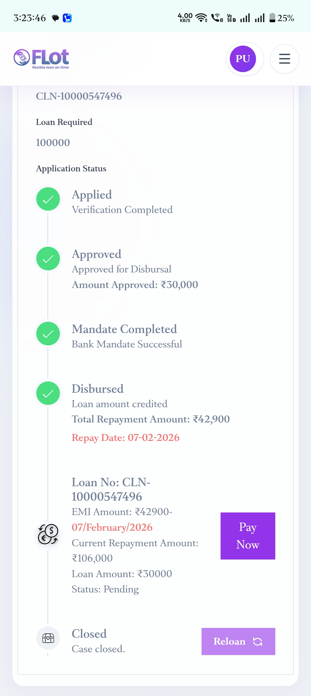 mandate fee again charged after payment  - after 30000 rs loan approved only received 17000 - image 2