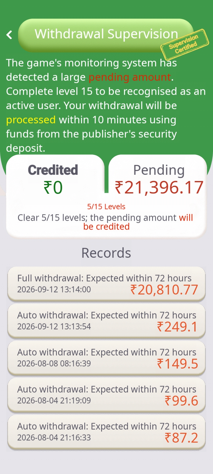 Fraud game scam