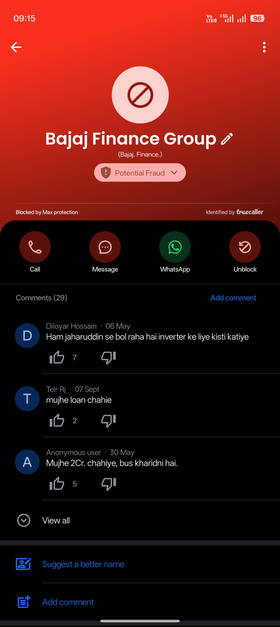 Bajaj Finance Ltd (Whatsapp Scam) - image 2