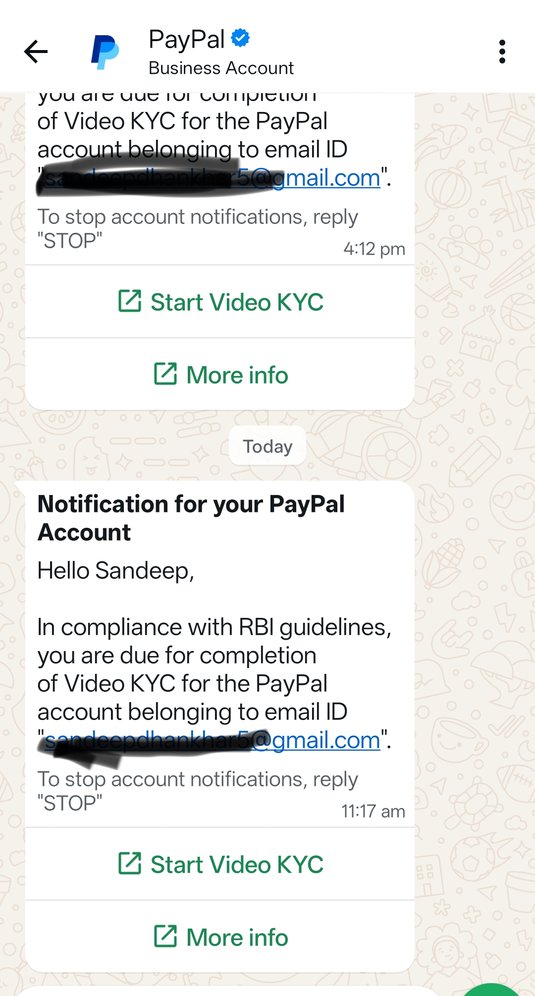 is PAYPAL video KYC a scam.