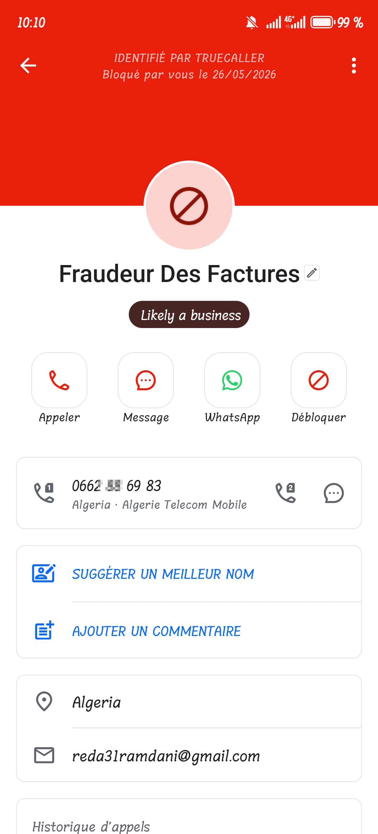 Warning against a scammer and invoice speculator