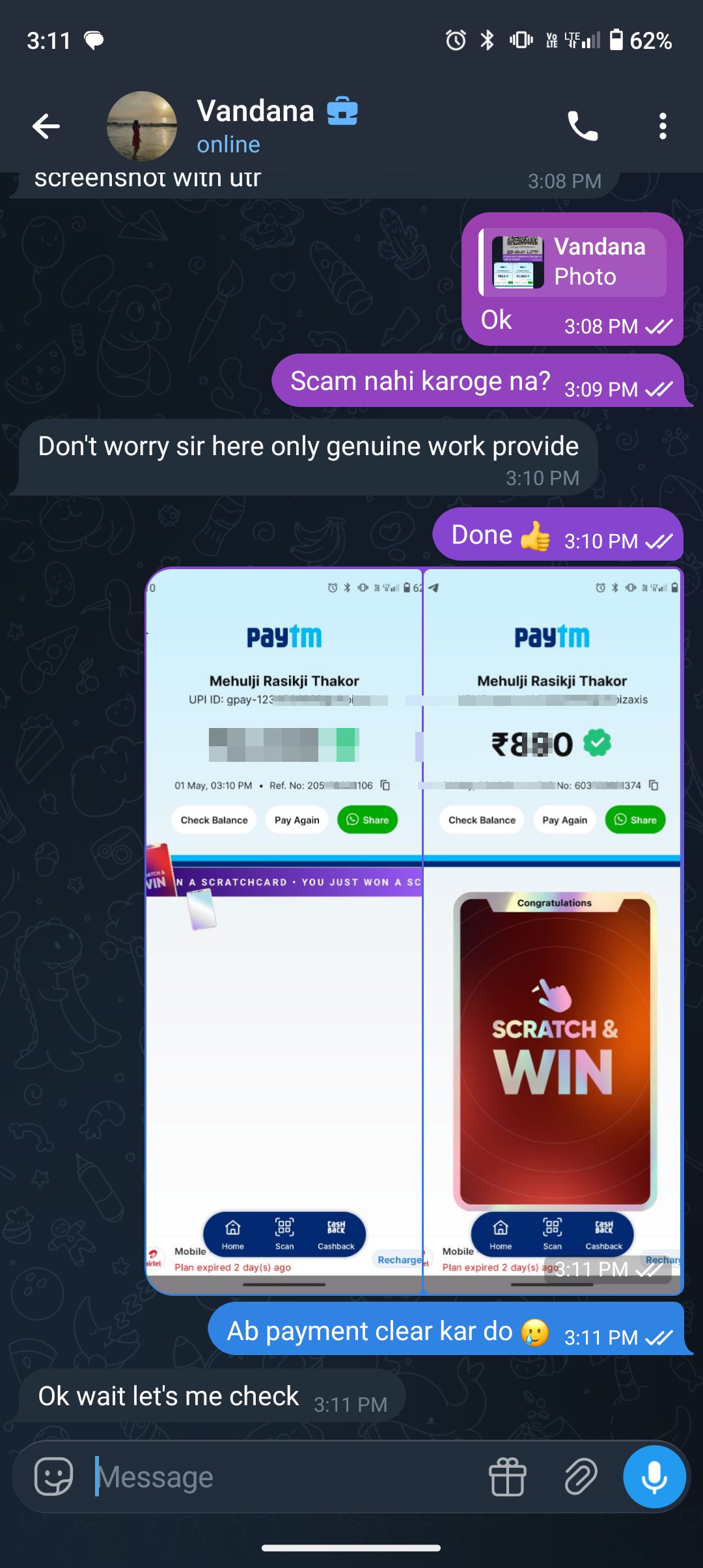 Google Map Review Scam, Telegram scammers - image 2