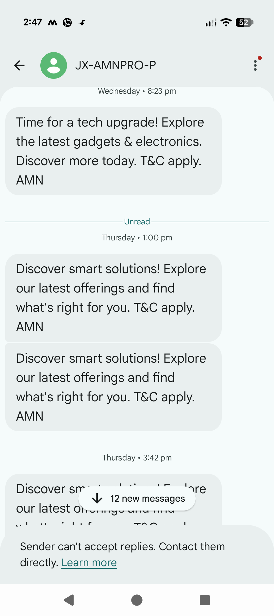 Getting scam message