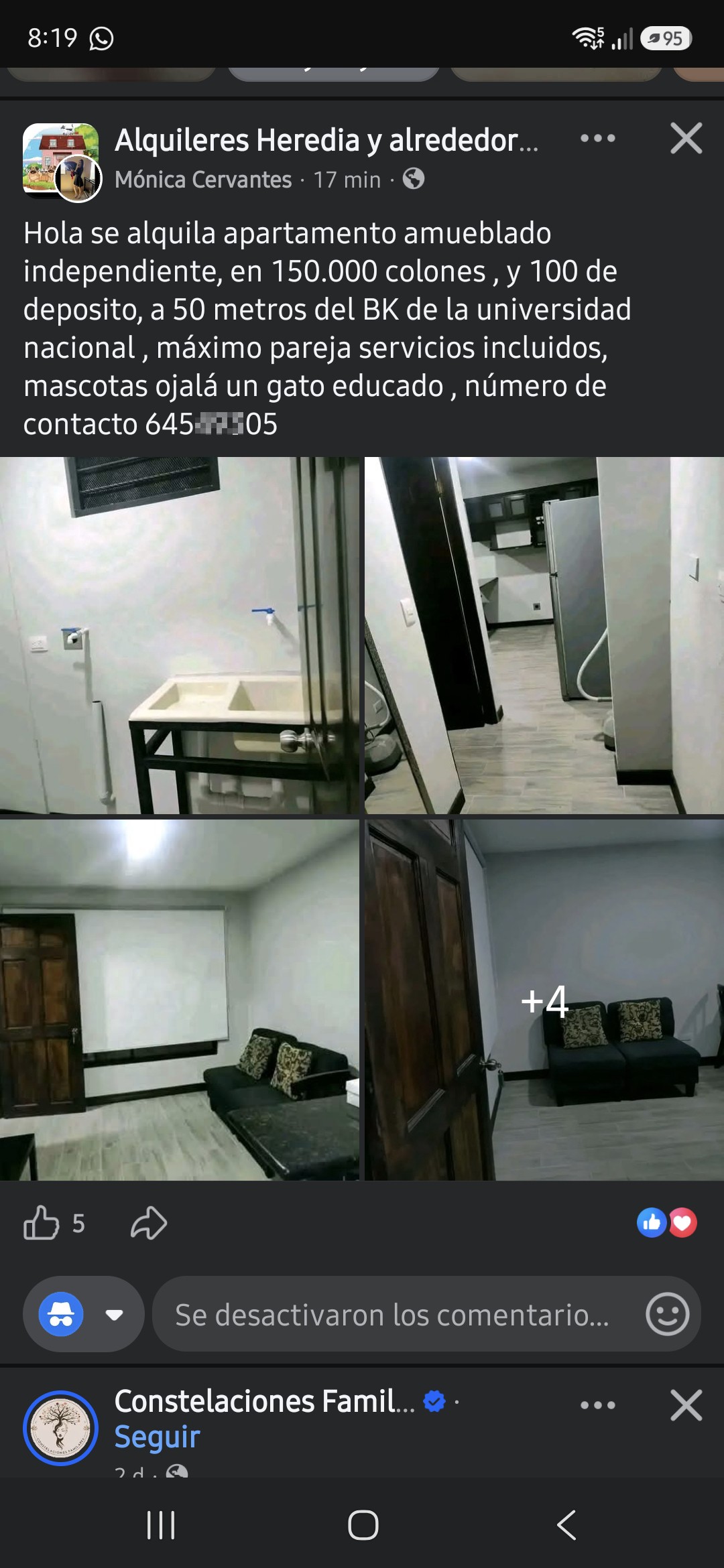Apartment rental scam in Heredia Centro