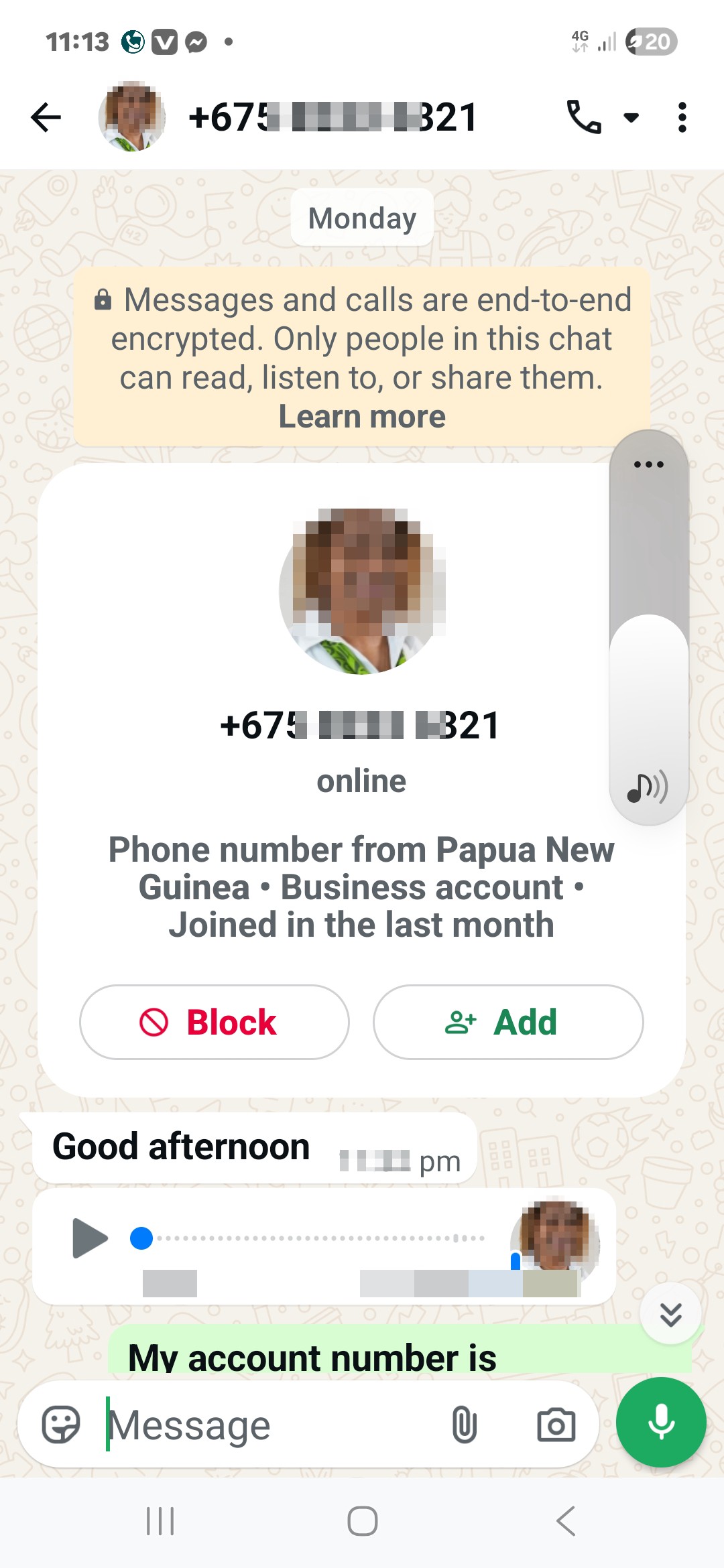Loan offer scam on WhatsApp impersonating BSP worker
