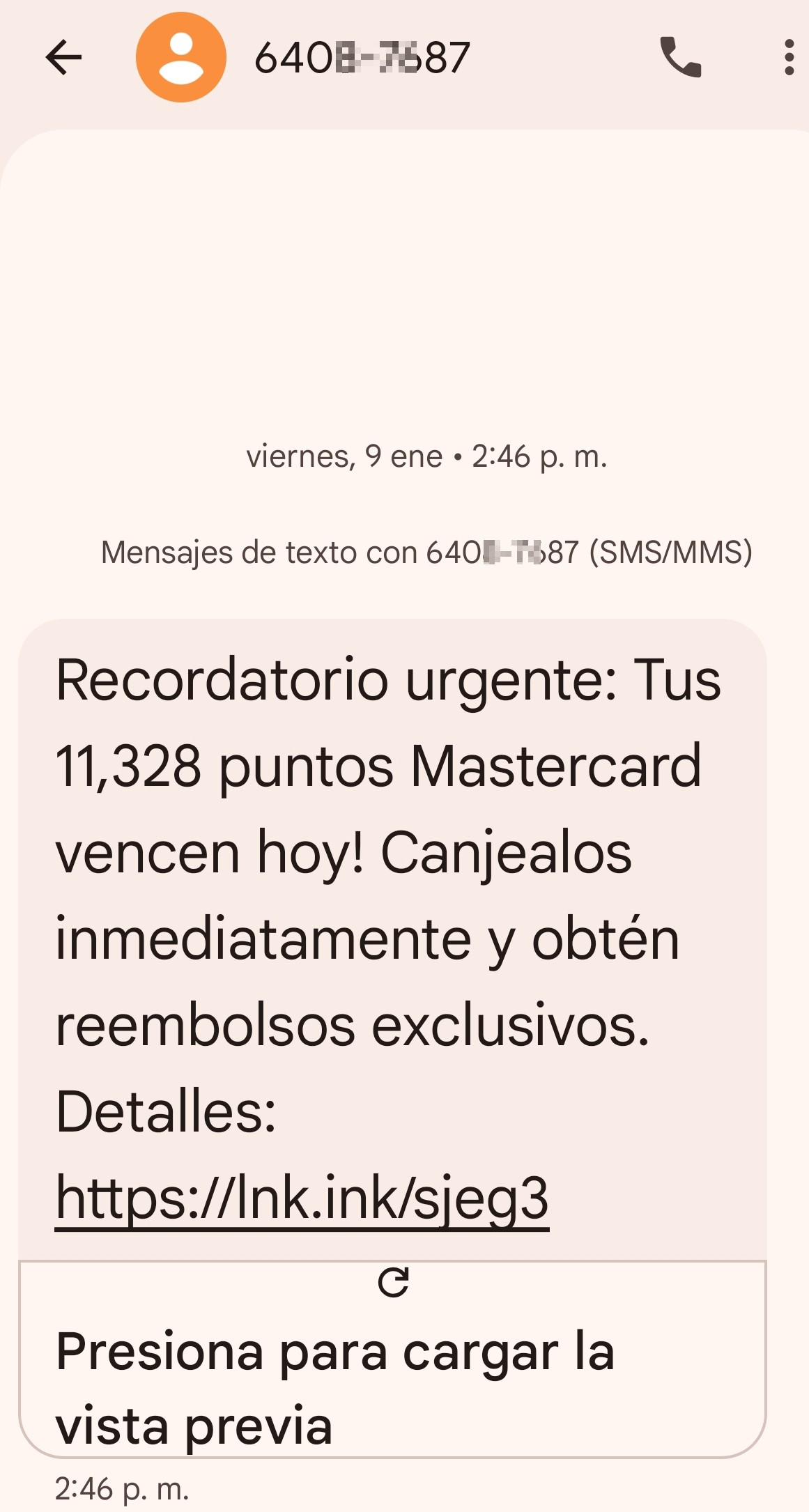 Scams with fake links, watch out