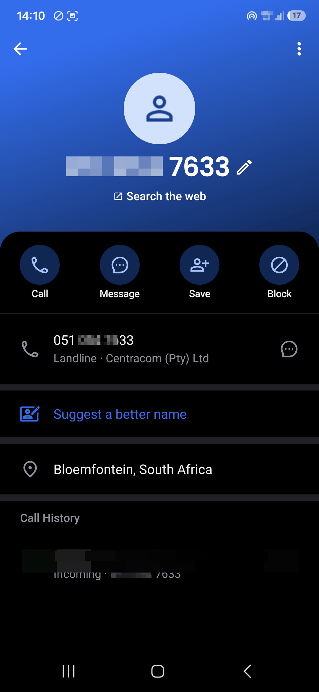 Annoying call