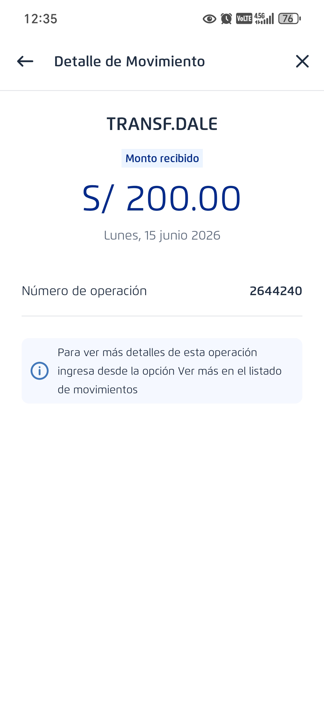 They deposited money into my account