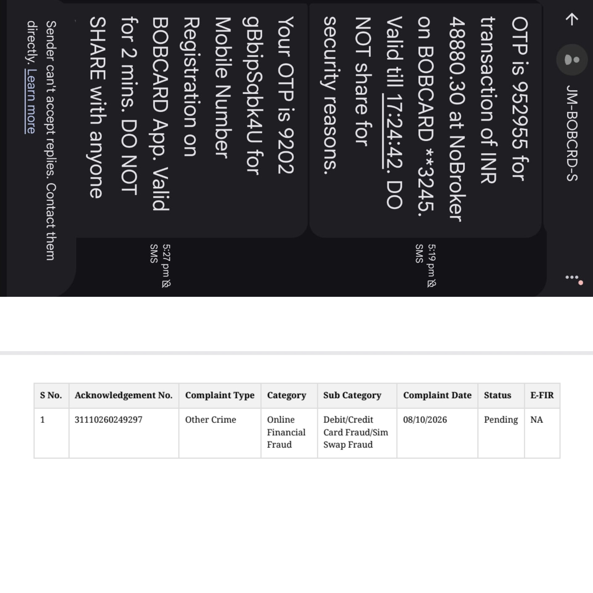 ALERT: Fraudulent Transaction on my Credit Card via NoBroker.in