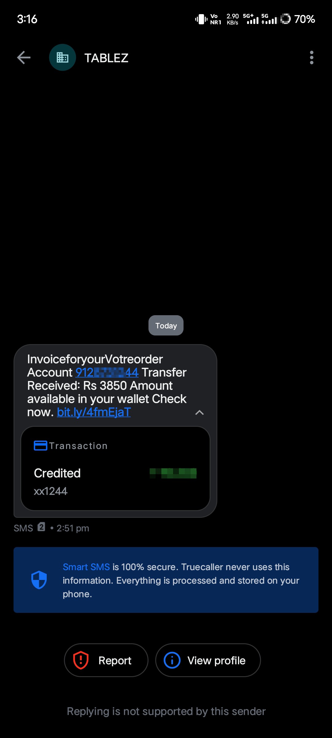 Some money will be credited to your phone and a link will also be sent along with it. 