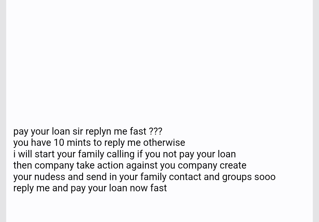 loan app scam threatening 