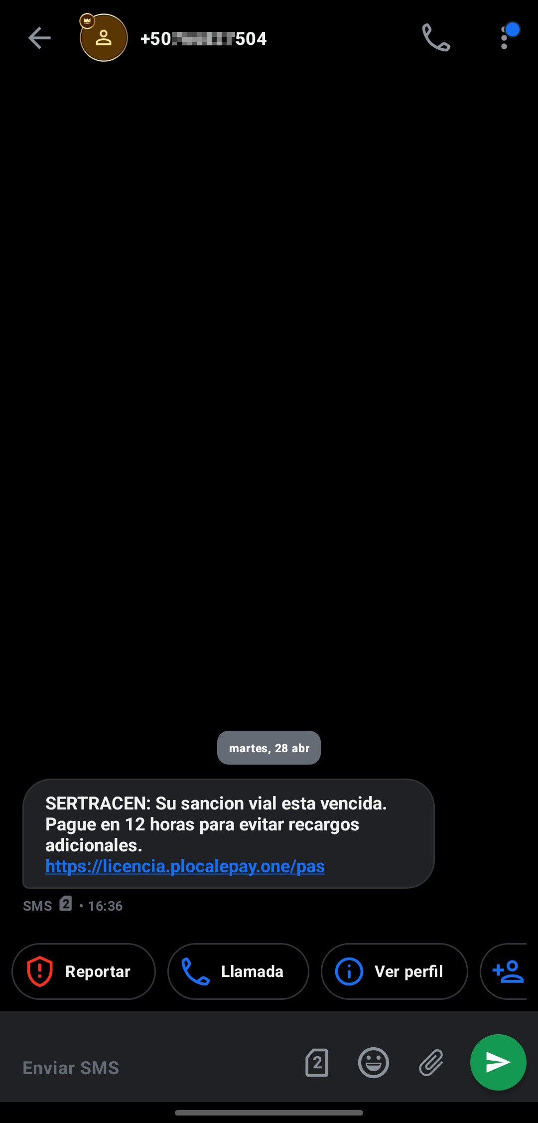 Form of scam or hacking