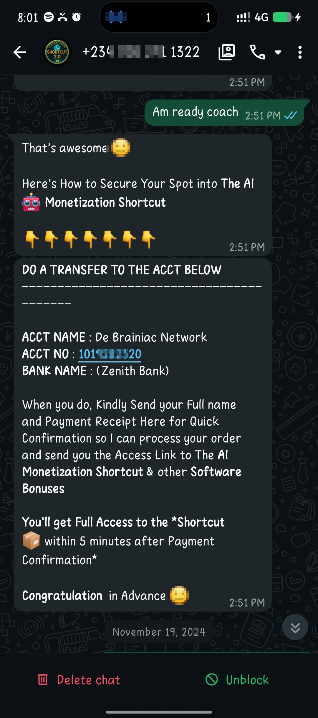 pay attention to the name, phone and account number  - image 3
