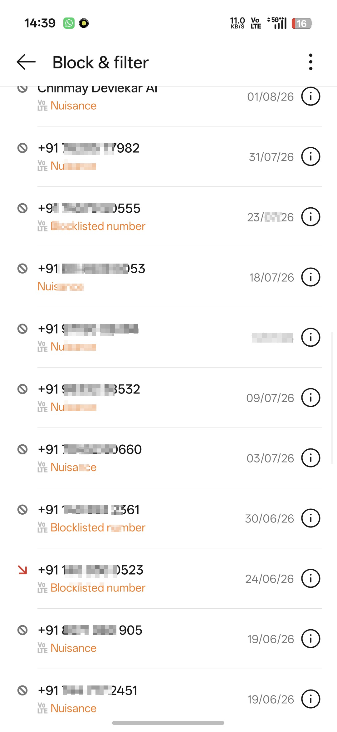 spam calls