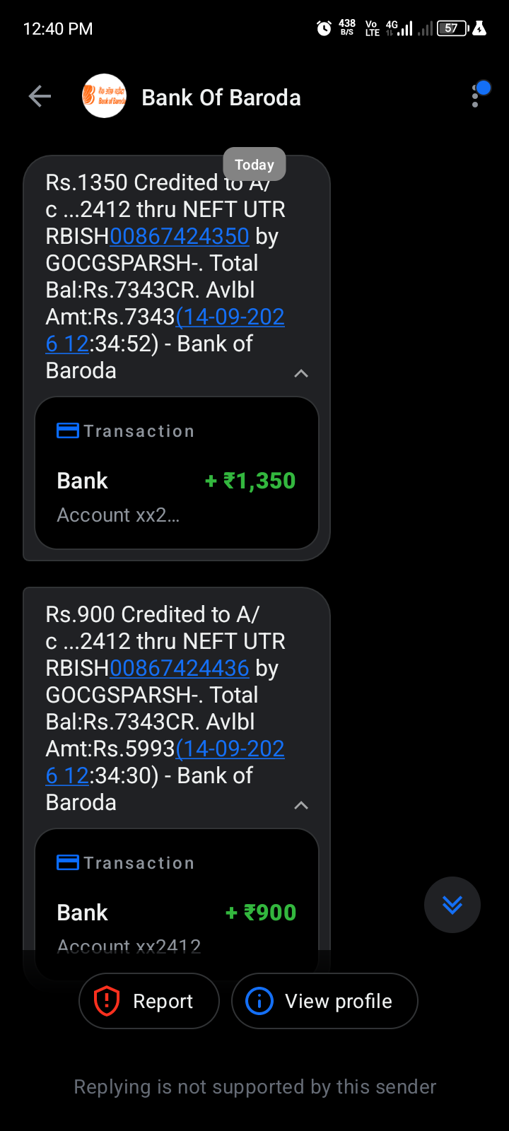 fack credit payment 