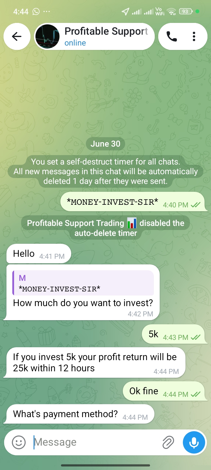 Telegram trading fraud  - image 2