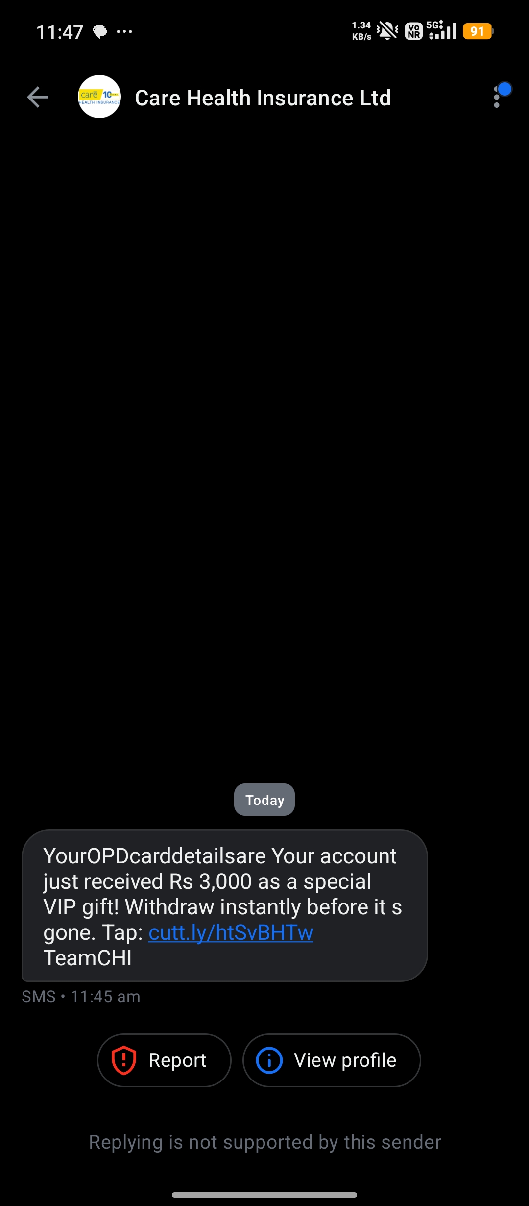 health insurance froud msg