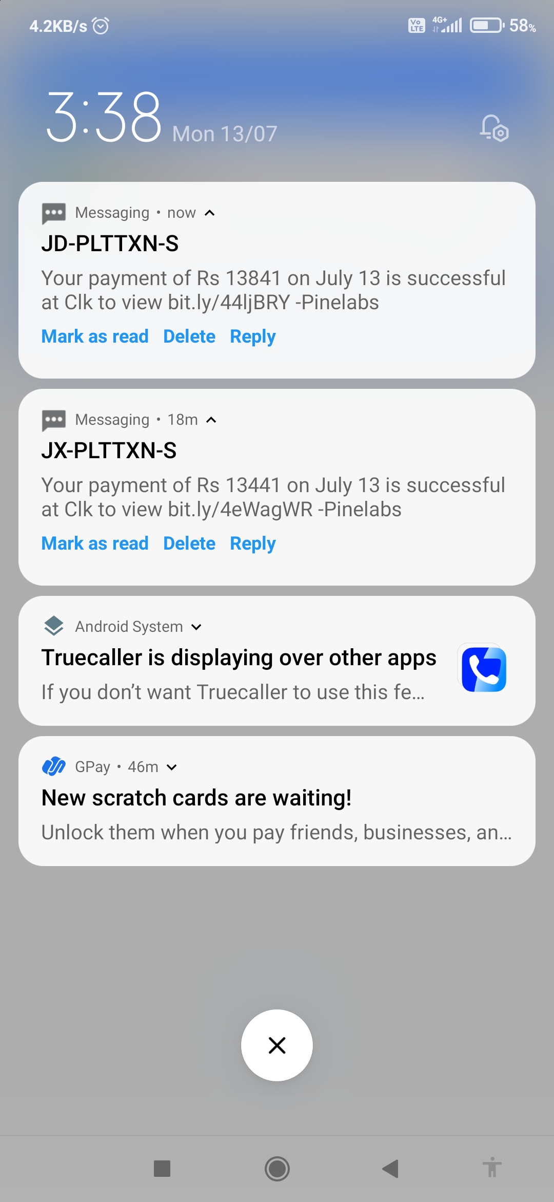 I thought it was a fraud so I didn't click on it and deleted it.  - image 2
