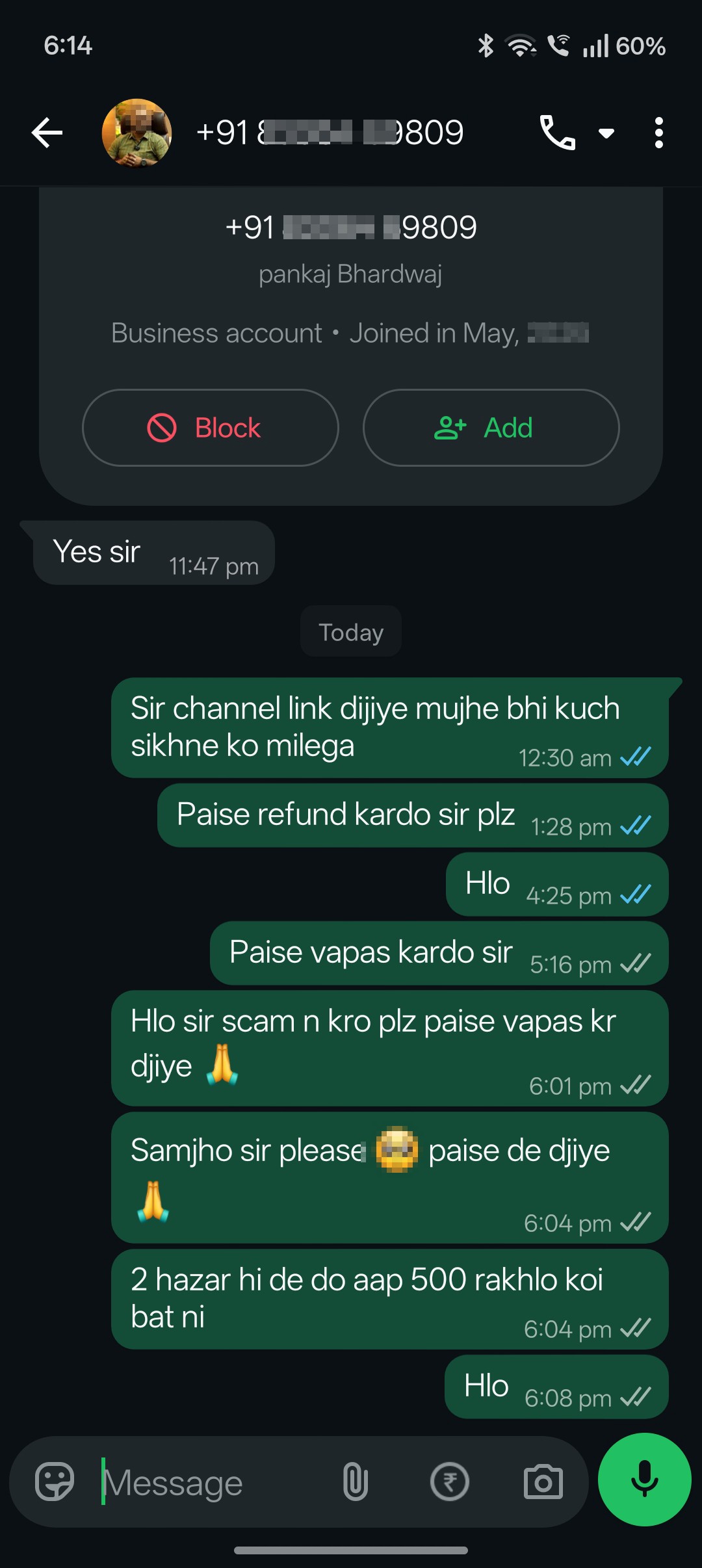 Pankaj bharadwaj scammer 😡 telegram  - image 6