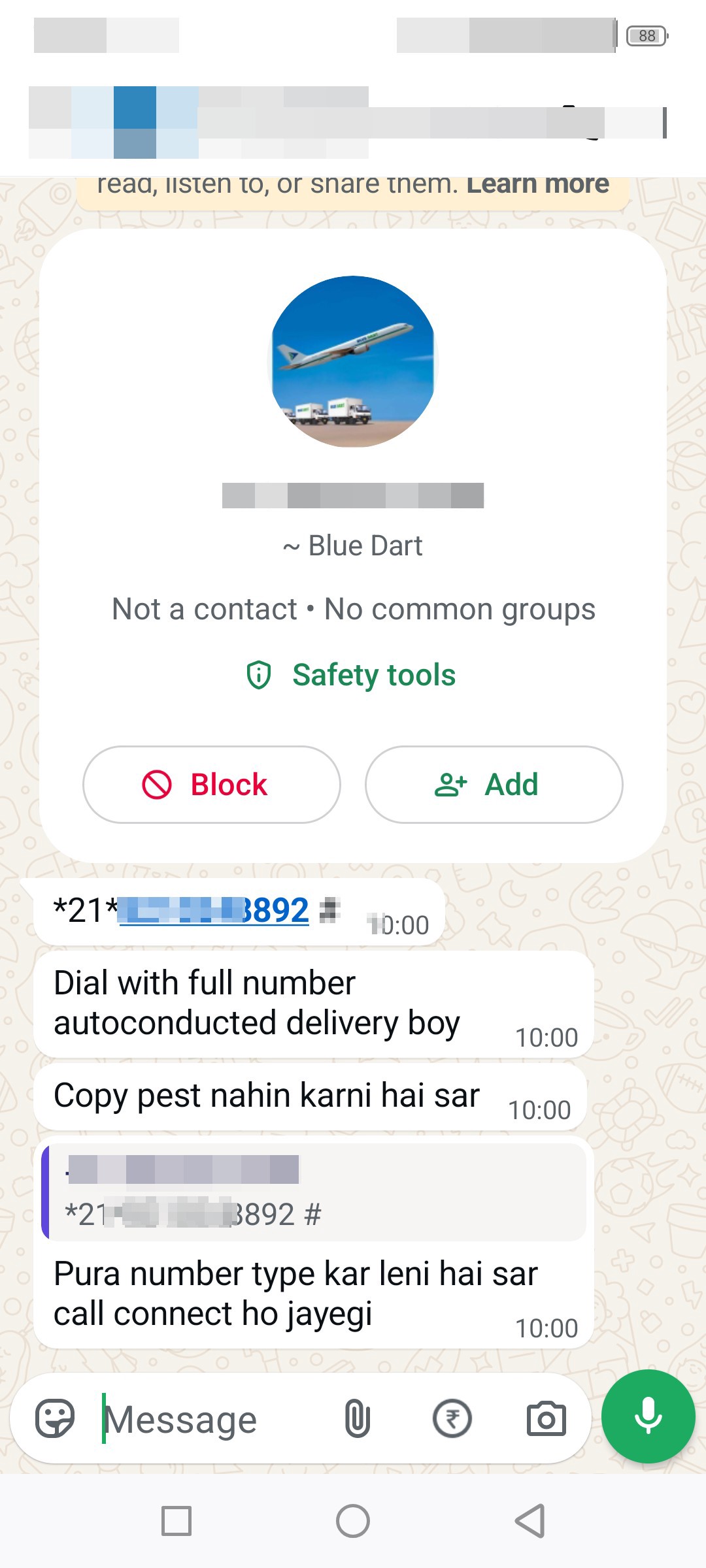FRAUD DELIVERY PERSON